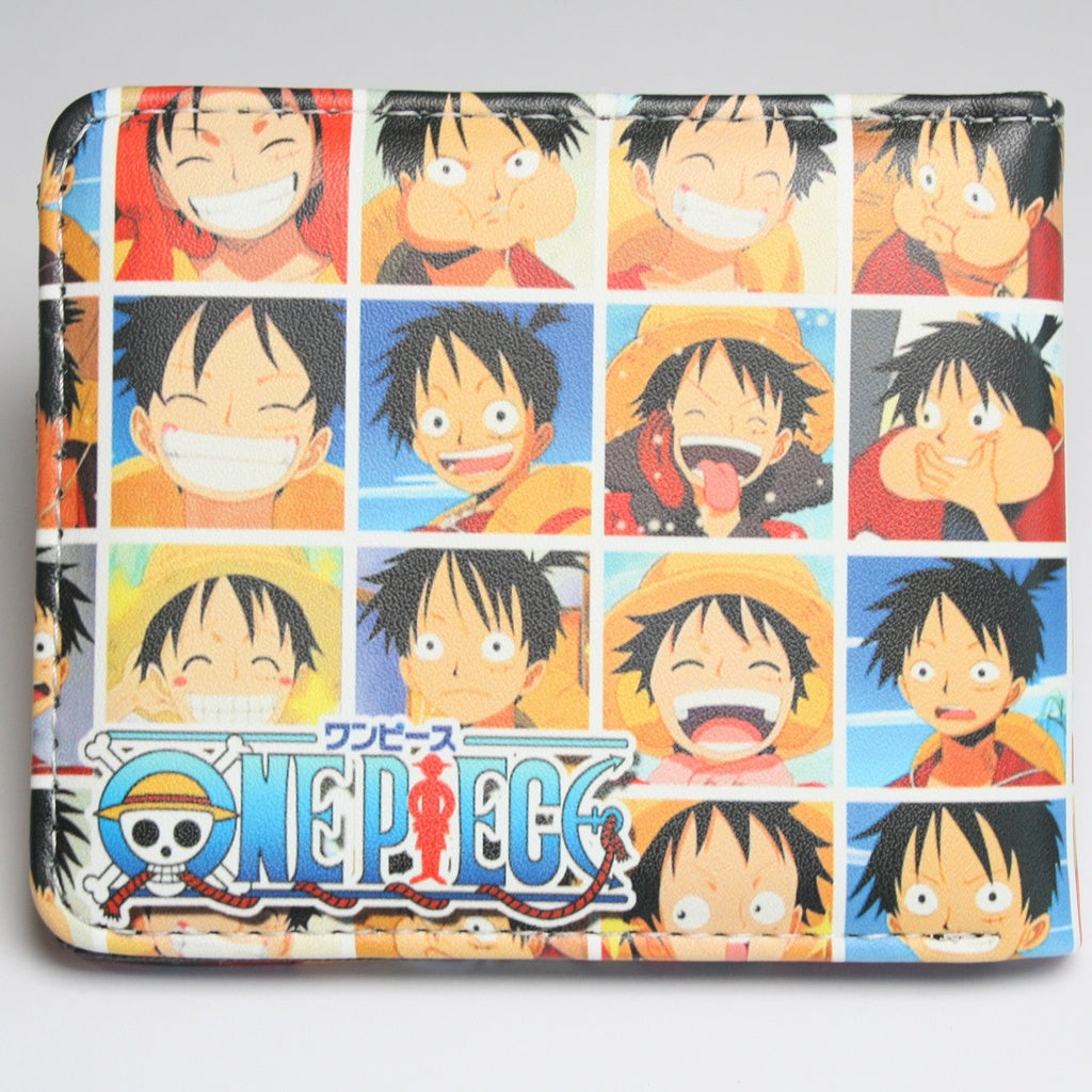 One Piece Luffy Men Wallet Anime Bifold Coins