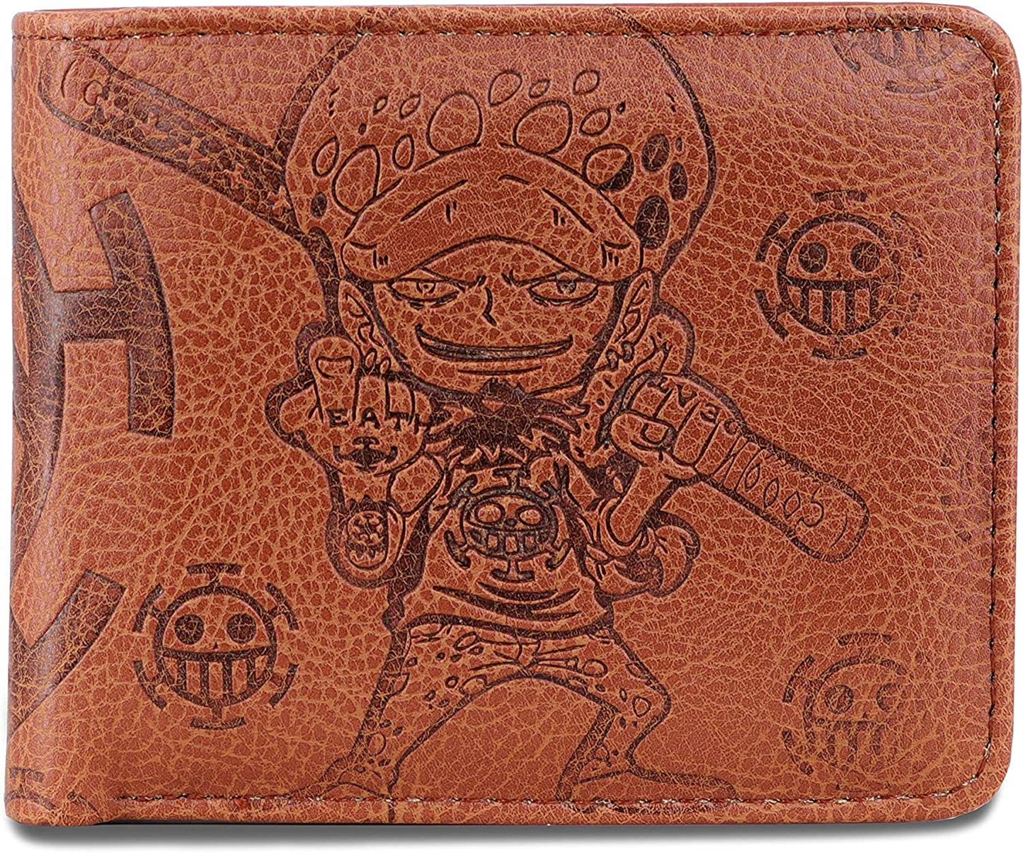 One Piece Trafalgar Law Men Wallet Brown Anime Trifold