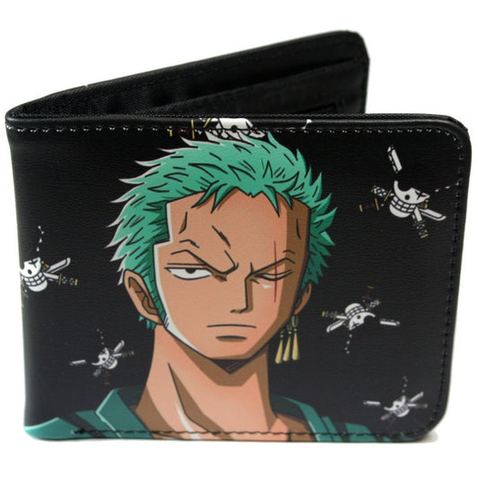 One Piece Roronoa Zoro Men Wallet Anime Bifold Coins