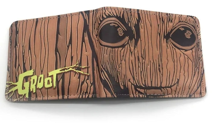 Groot Men Wallet Heroes Cards Coins Notes