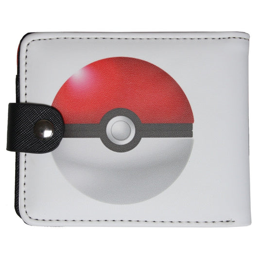 Pokeball Men Wallet Red White Coins Cards Notes