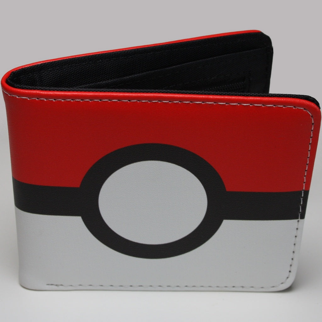 Pokeball Men Wallet Red White Coins Cards Notes