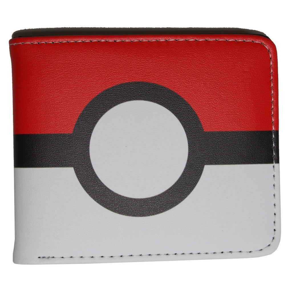 Pokeball Men Wallet Red White Coins Cards Notes