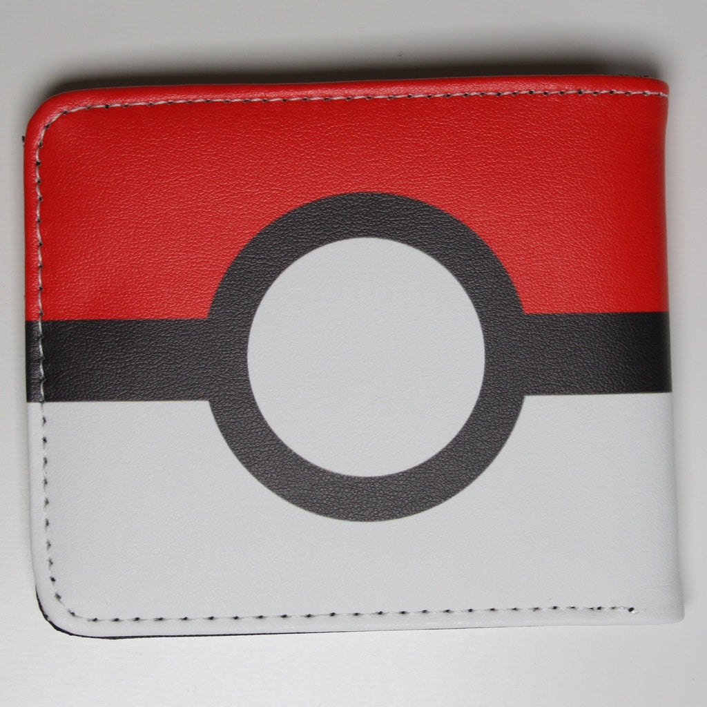 Pokeball Men Wallet Red White Coins Cards Notes