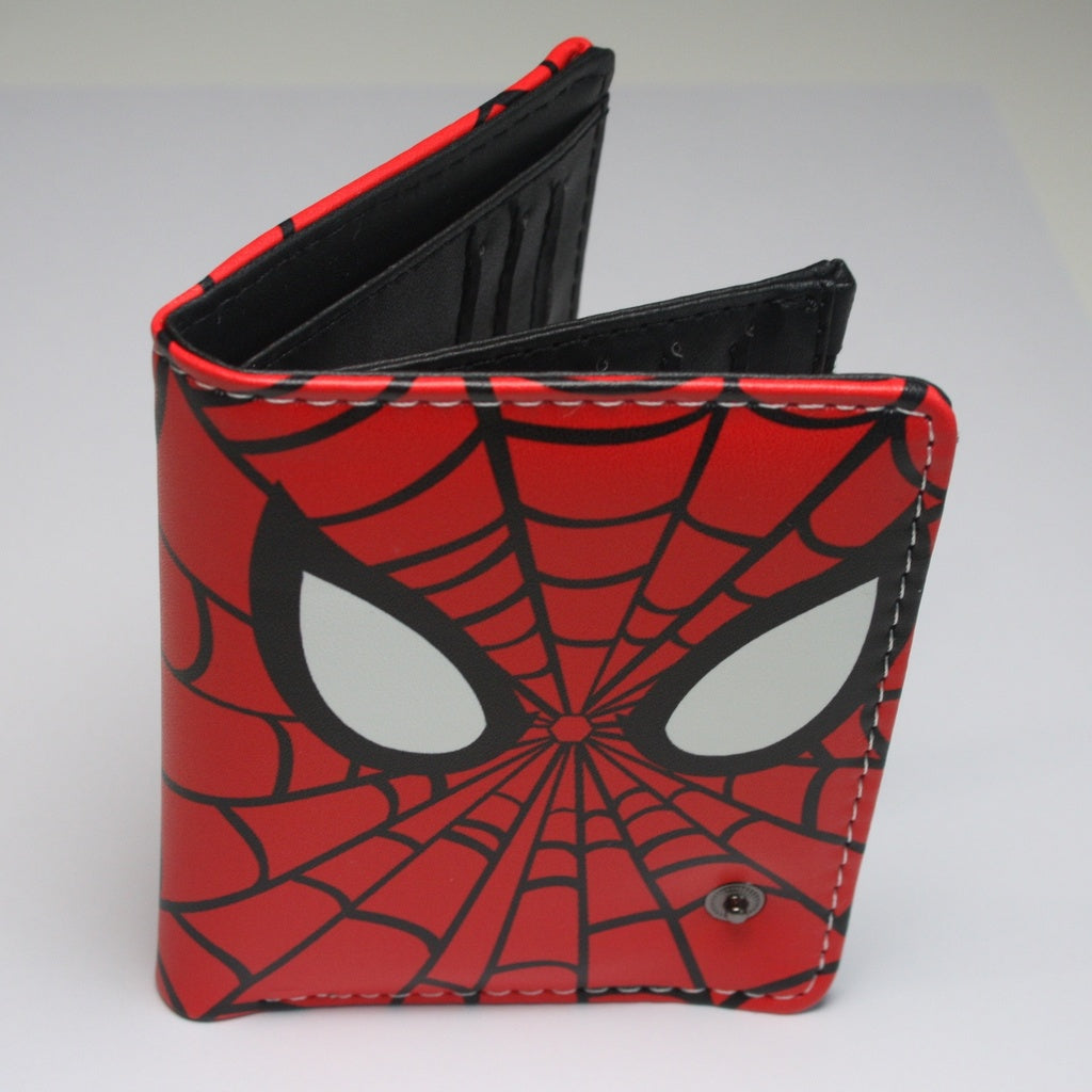 Spider Man Men Wallet Comics Heroes Coins Button Closure