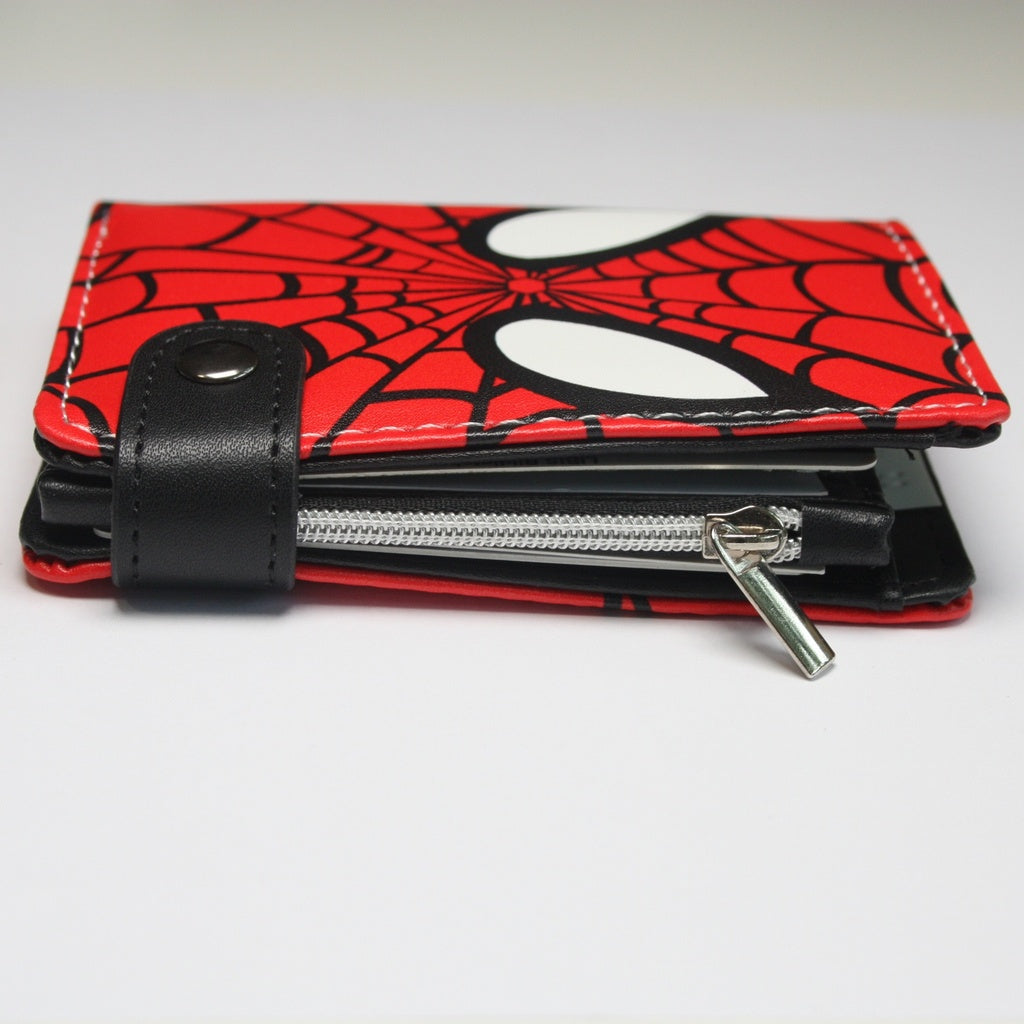 Spider Man Men Wallet Comics Heroes Coins Button Closure