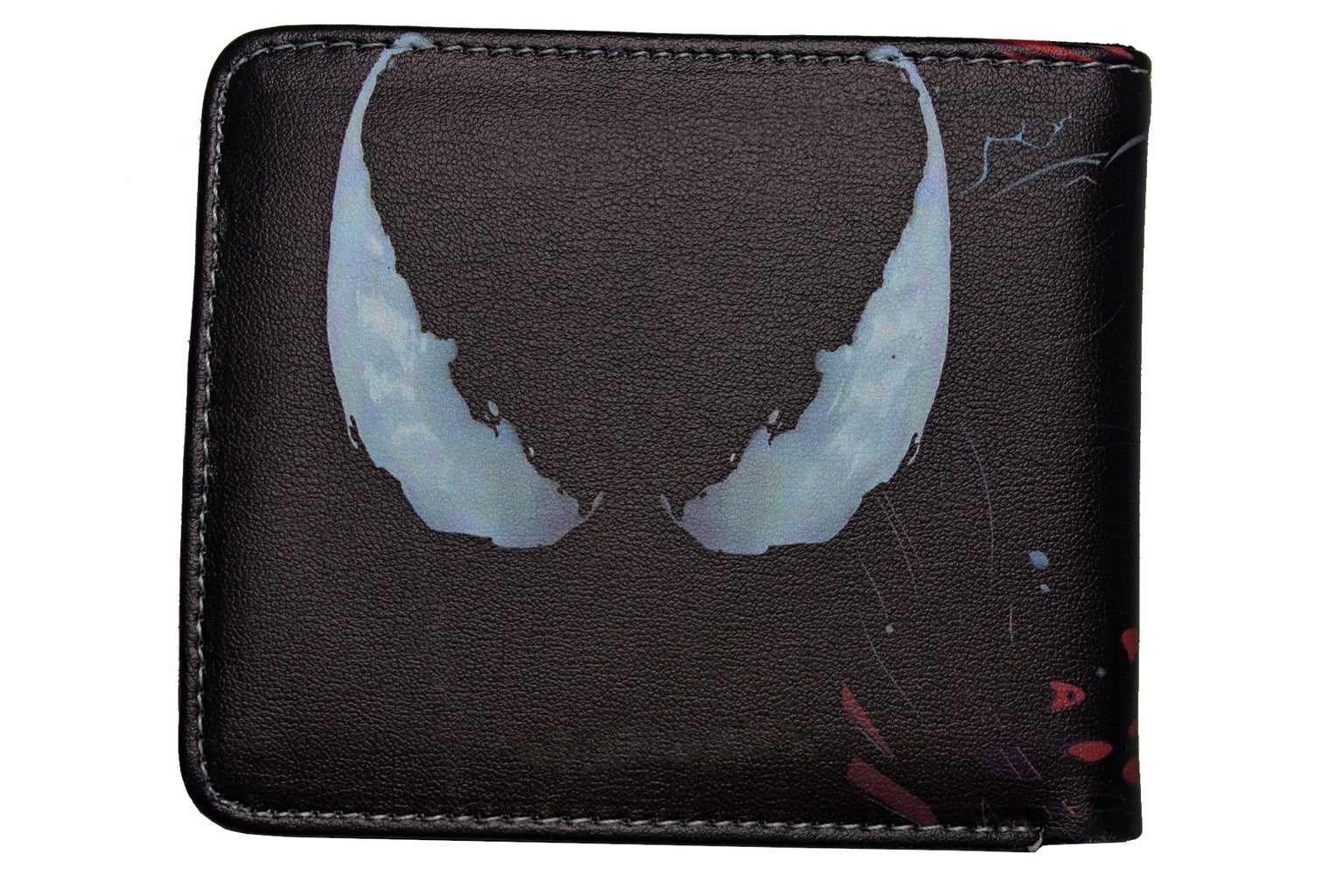 Venom Wallet Marvel Comics Black Faux Leather Men Coins Cards Notes Photo Holder