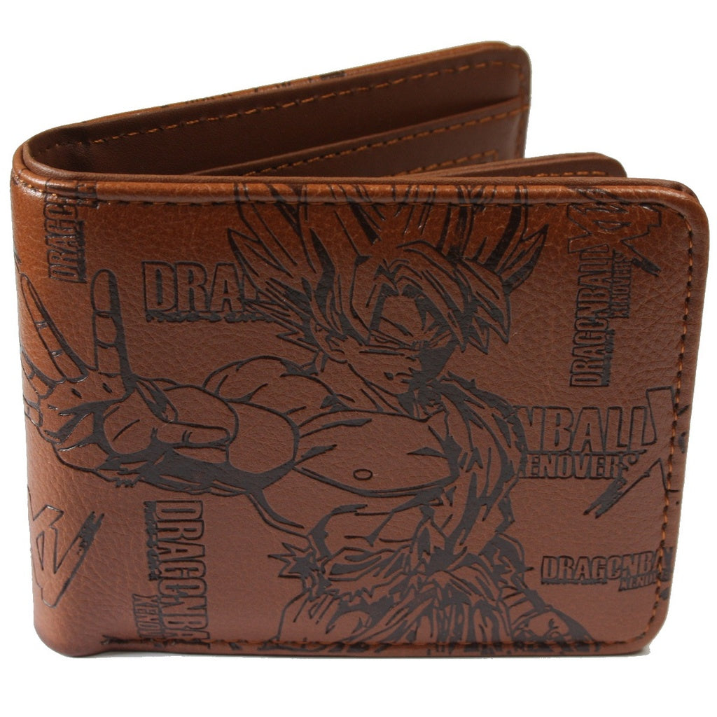 Dragon Ball Xenoverse Anime Goku Super Saiyan Men Wallet Brown Coins Cards Notes