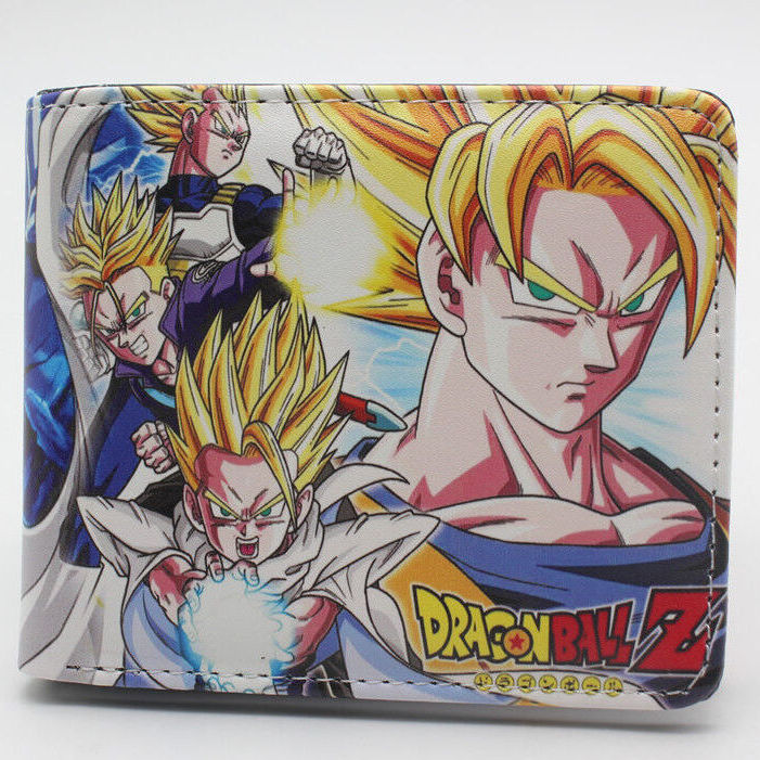 Dragon Ball Z Men Wallet Goku Super Saiyan Vegeta Anime Coins Cards Notes