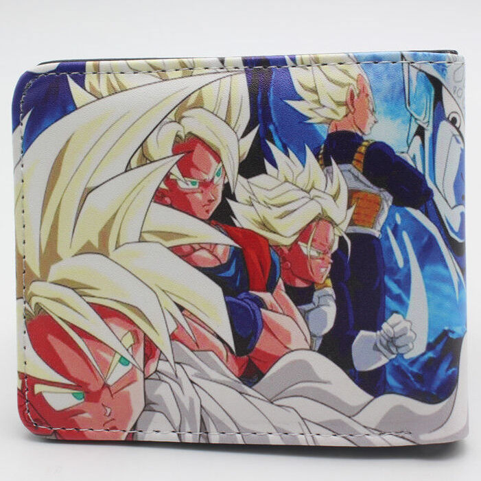 Dragon Ball Z Men Wallet Goku Super Saiyan Vegeta Anime Coins Cards Notes