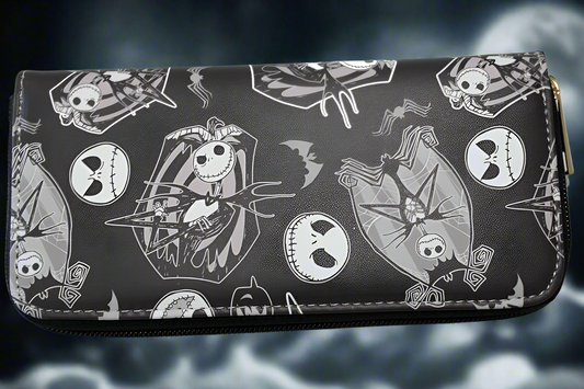 Wallet The Nightmare Before Christmas Long Purse Women Lady Faux Leather Zip