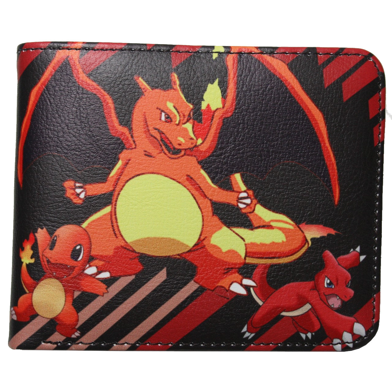 Charizard Charmeleon Charmander Men Wallet Black Coins-Clothes, Shoes & Accessories:Men:Men's Accessories:Wallets-Brian and Mary accessories