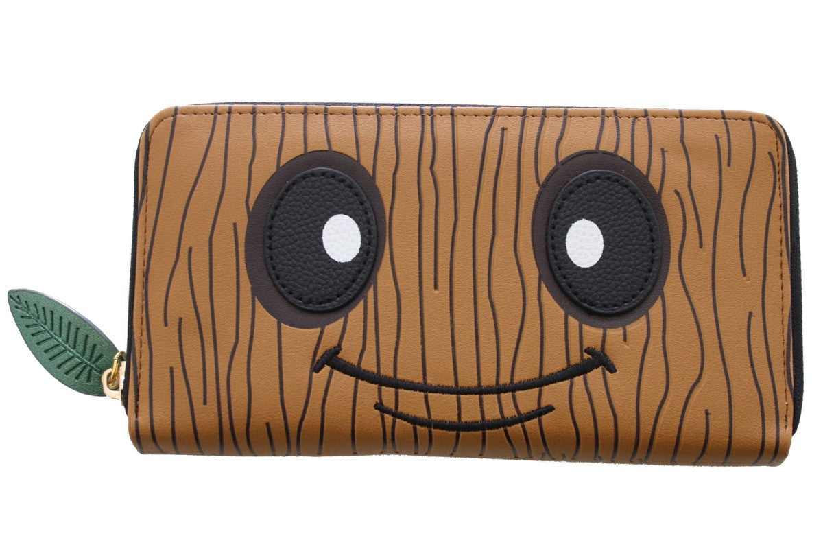 Groot Long Wallet Purse Women Lady Wooden Pattern Faux Leather Zip-Clothes, Shoes & Accessories:Women:Women's Accessories:Purses & Wallets-Brian and Mary accessories