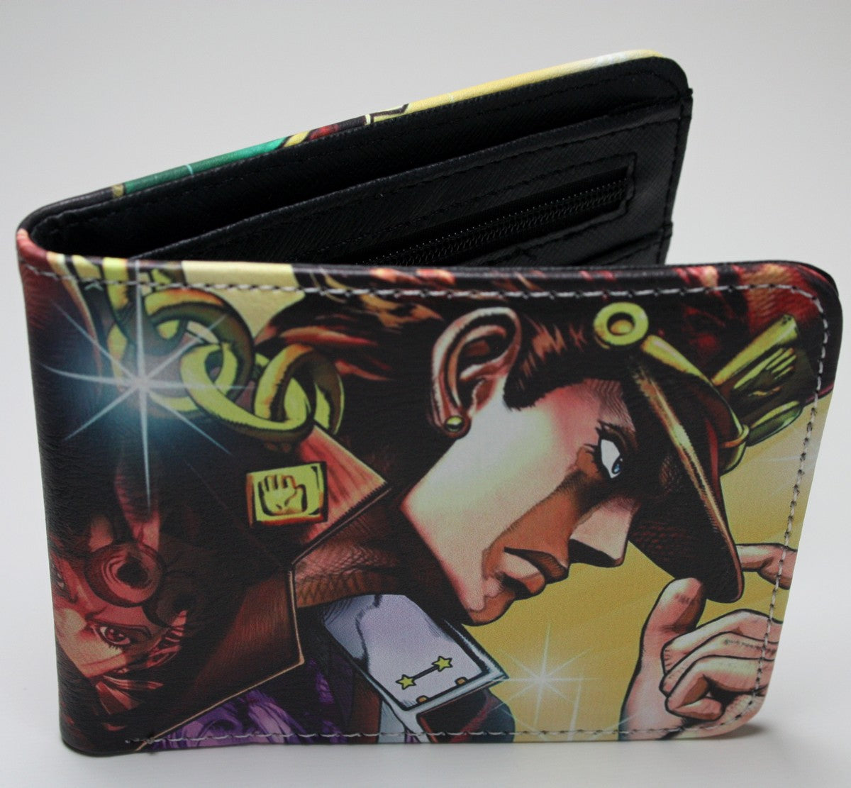 JoJo's Bizarre Adventure Men Wallet Anime Manga Bifold Cards Coins Notes-#MWAL0429