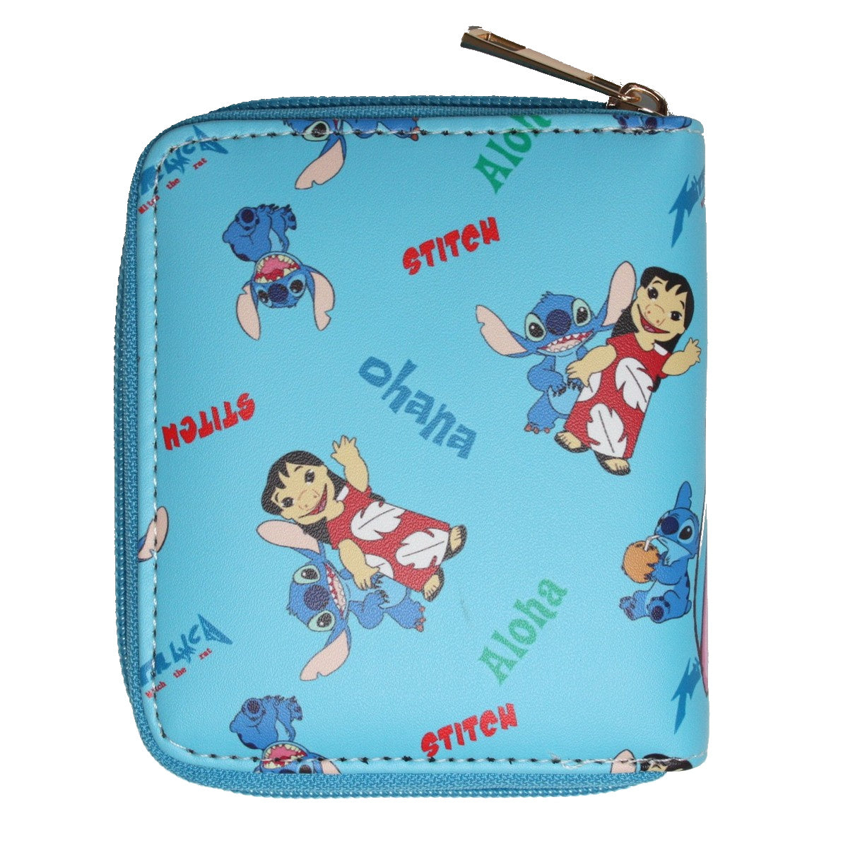 Stitch Small Purse Ohana Women Girl Blue Zip-Clothes, Shoes & Accessories:Women:Women's Accessories:Purses & Wallets-Brian and Mary accessories