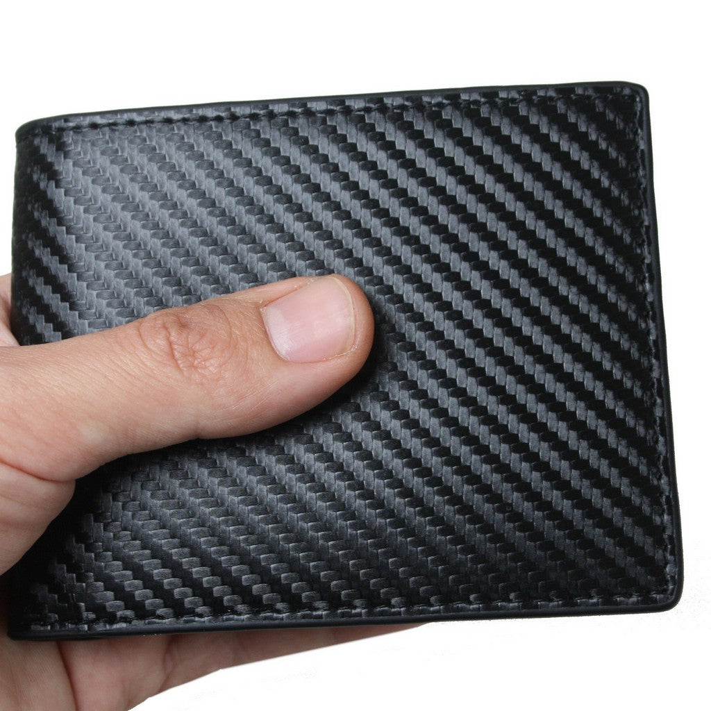 RFID Blocking Wallet Mens, Bifold Wallet, Flip Wallet, Spacious Bifold Wallet, 2 ID Windows Superfine Carbon Fiber Genuine Leather-Clothes, Shoes & Accessories:Men:Men's Accessories:Wallets-Brian and Mary accessories