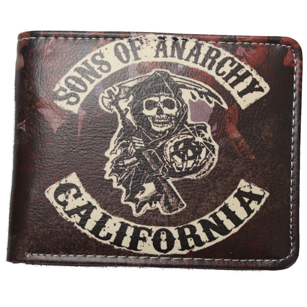 SOA Men Wallet SAMCRO Biker MC Cards Notes Coins Bifold-Clothes, Shoes & Accessories:Men:Men's Accessories:Wallets-Brian and Mary accessories