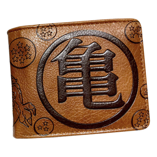 Dragon Ball Z Wallet Master Roshi Trifold Men Brown Coins Cards Holder-#MWAL0137