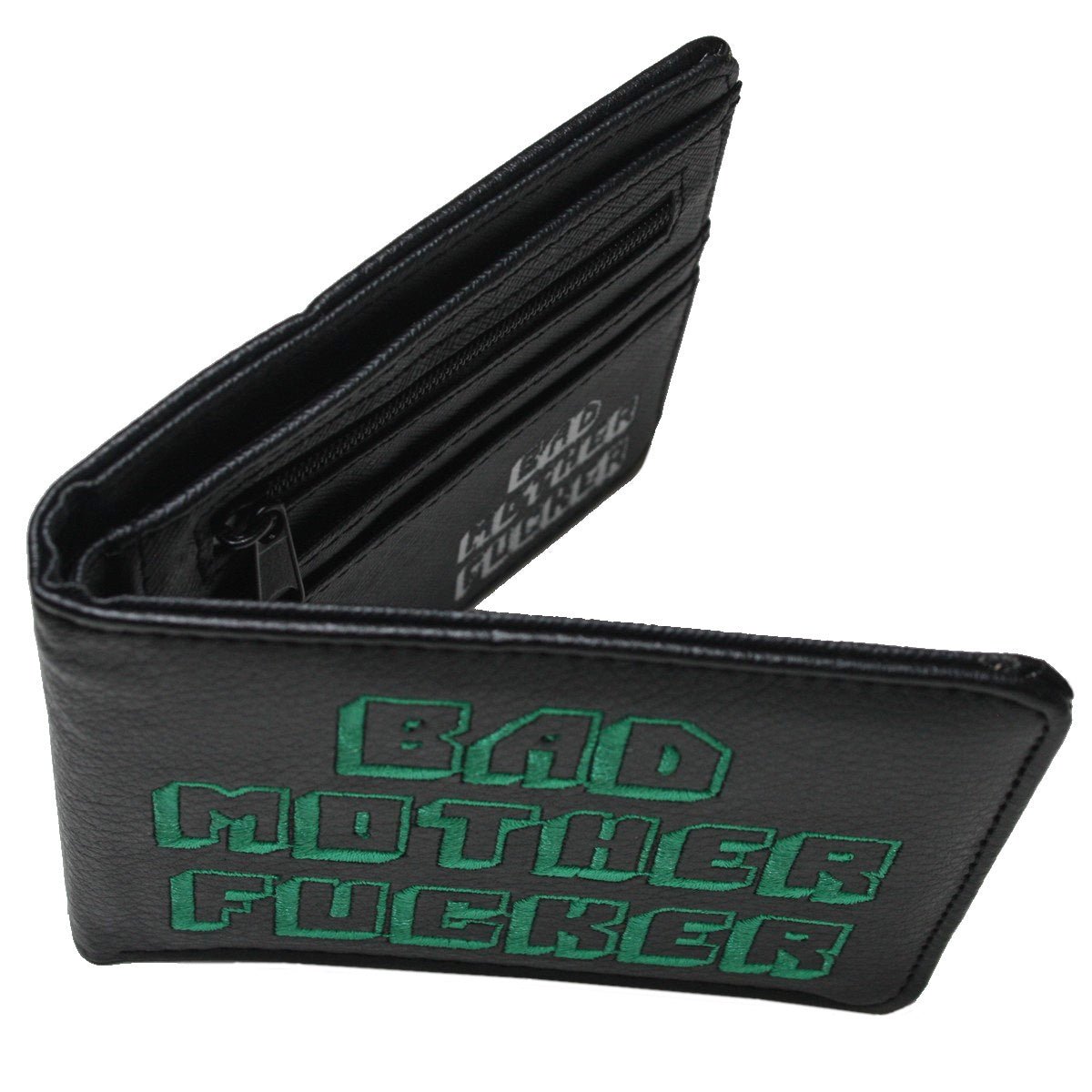 BAD MOTHER F***ER Pulp Fiction Bifold Black Green Men Wallet Coins Cards MWALQ381