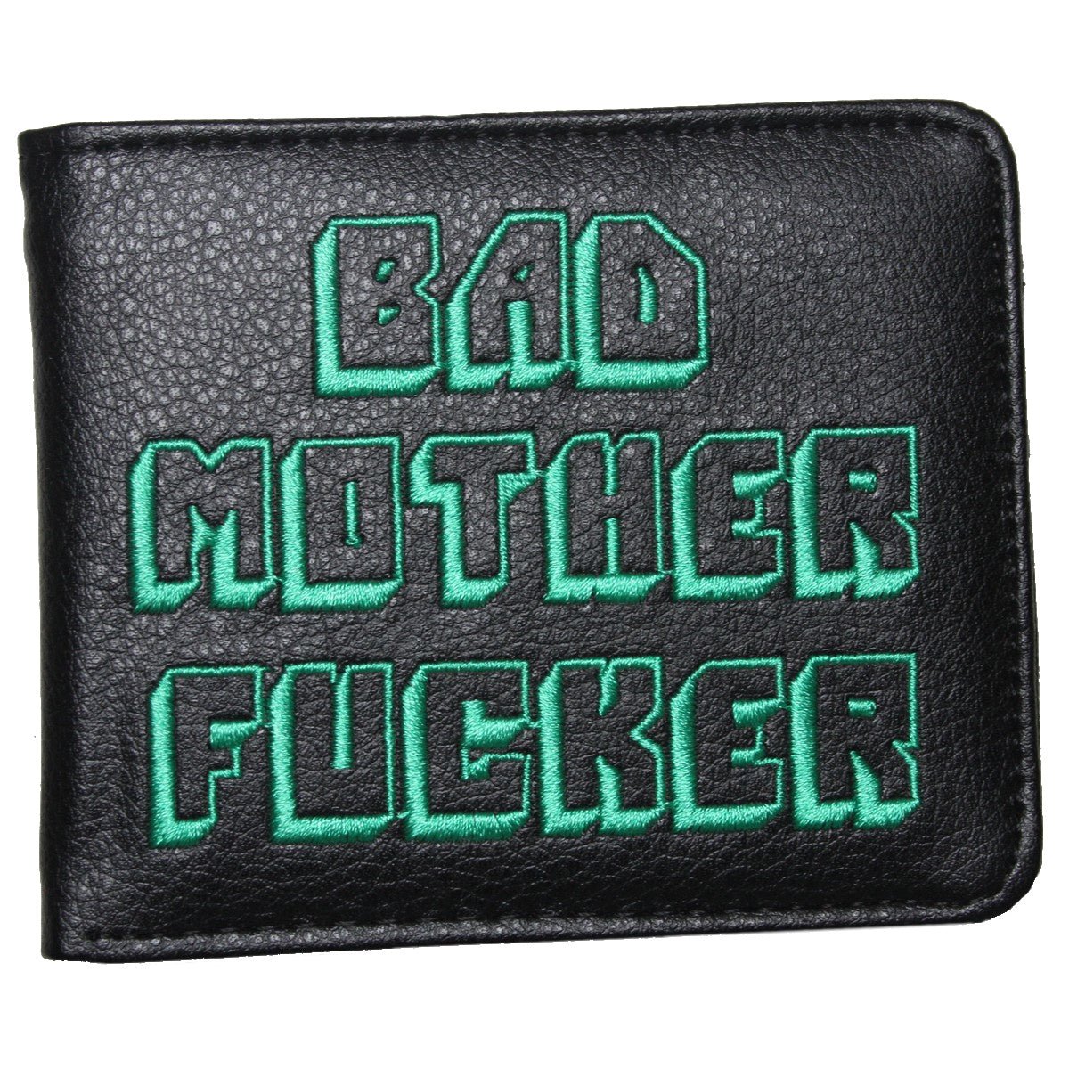 BAD MOTHER F***ER Pulp Fiction Bifold Black Green Men Wallet Coins Cards MWALQ381