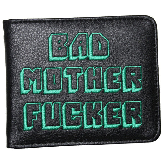 BAD MOTHER F***ER Pulp Fiction Bifold Black Green Men Wallet Coins Cards MWALQ381