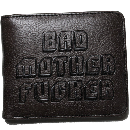 BAD MOTHER F***ER Pulp Fiction Trifold Brown Men Wallet Coins Cards Notes MWAL0975