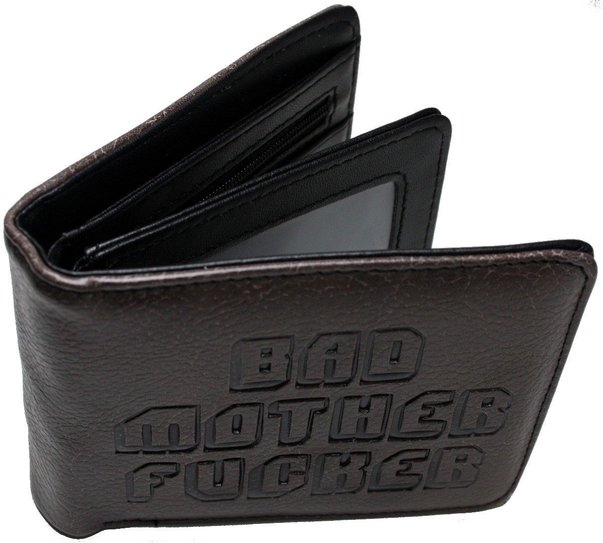 BAD MOTHER F***ER Pulp Fiction Trifold Brown Men Wallet Coins Cards Notes MWAL0975