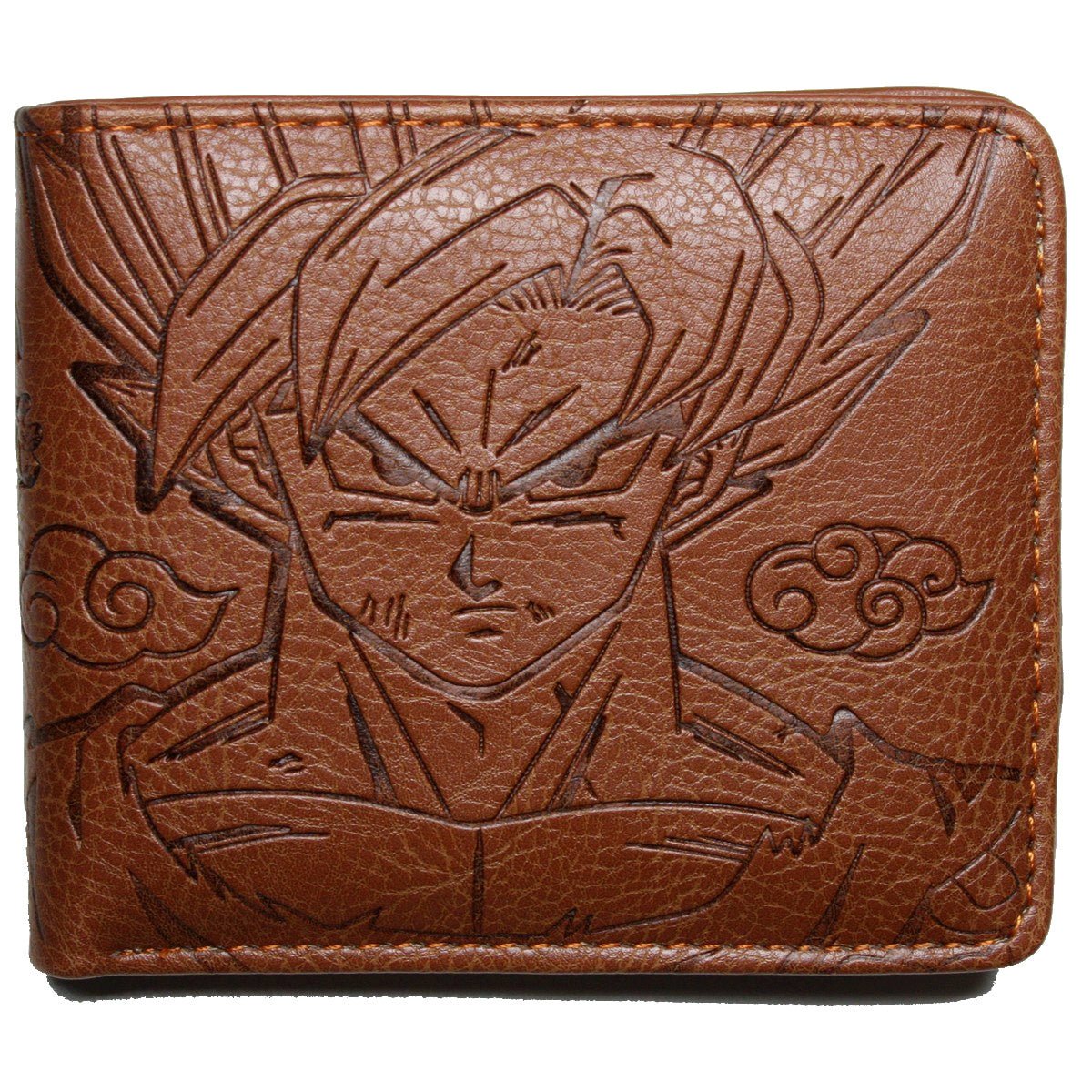 Dragon Ball Z Anime Goku Super Saiyan Men Wallet Brown Coins Cards Notes MWAL0122