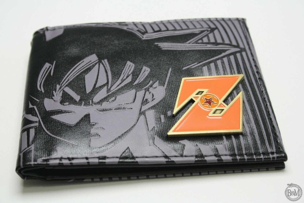 Dragon Ball Z Men Wallet Goku Saiyan Anime Black Coins Cards Notes Photo Holder MWAL0136