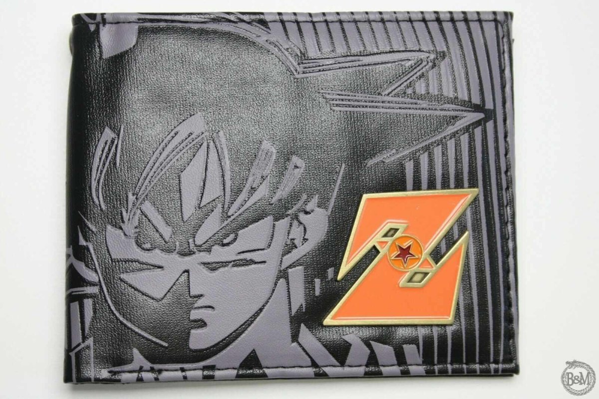 Dragon Ball Z Men Wallet Goku Saiyan Anime Black Coins Cards Notes Photo Holder-#MWAL0136