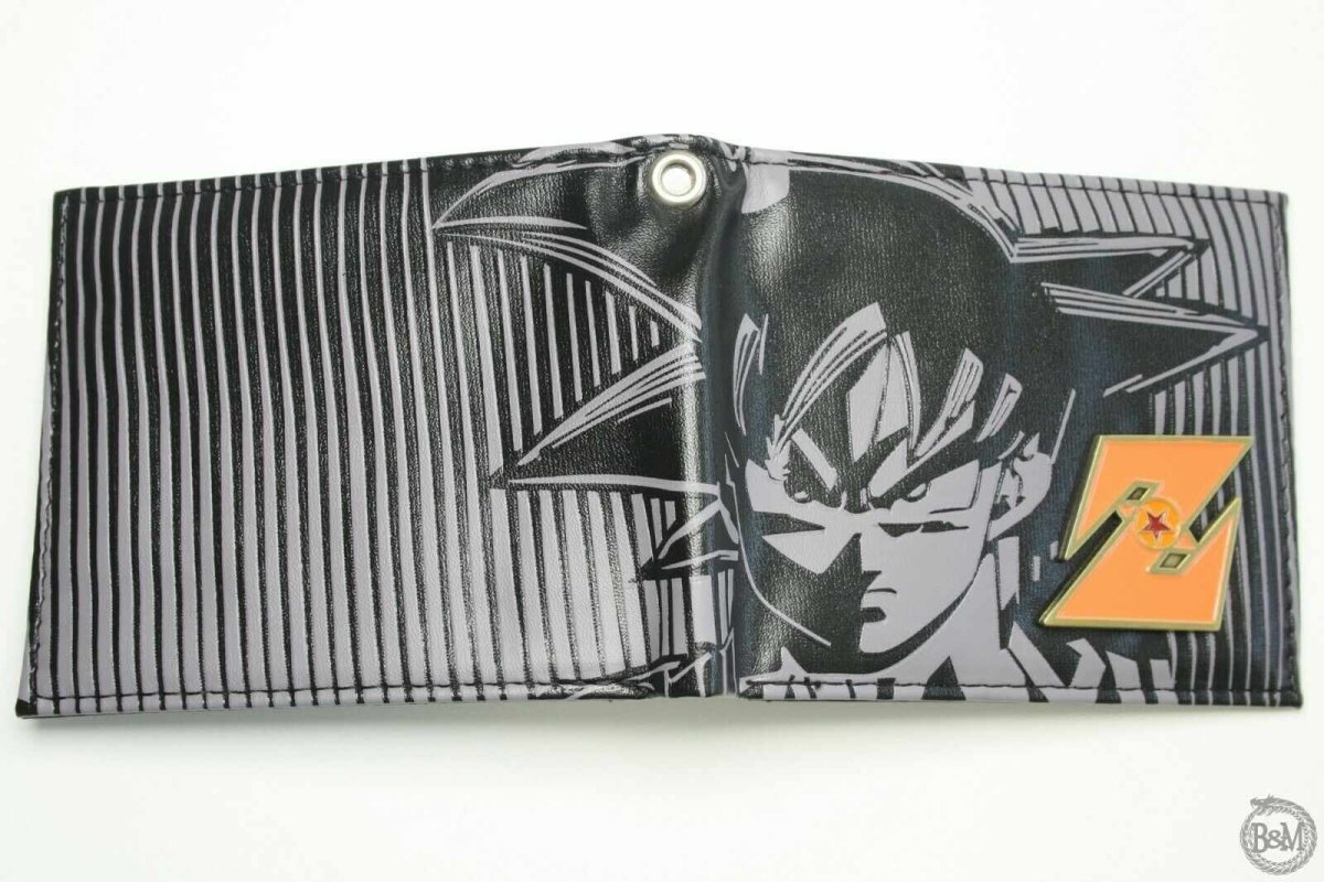 Dragon Ball Z Men Wallet Goku Saiyan Anime Black Coins Cards Notes Photo Holder MWAL0136