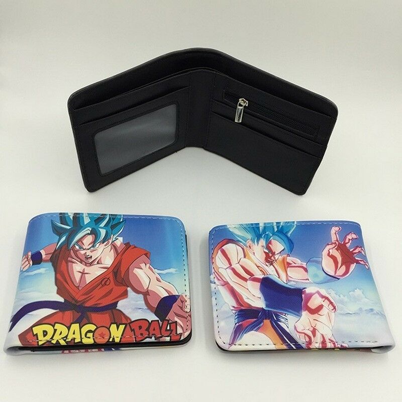 Dragon Ball Z Men Wallet Goku Super Saiyan 5 Blue Anime Coins Cards Notes MWAL0114