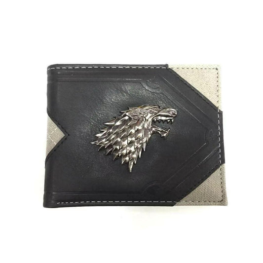 Game Of Thrones House Stark Winter Is Coming Dire Wolf Men Wallet Coins Cards Notes-#MWAL0176