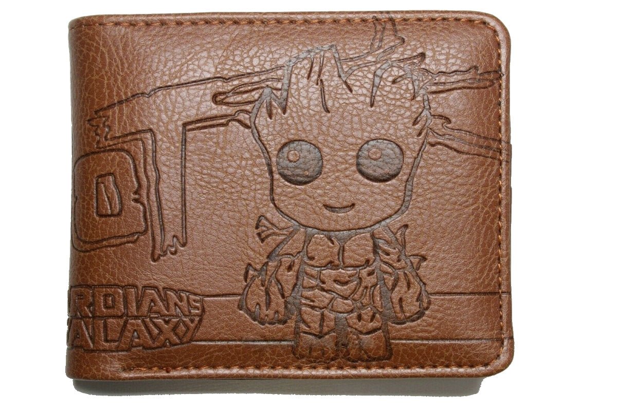 Groot Men Wallet Brown Embossed Coins Cards Holder MWAL0291