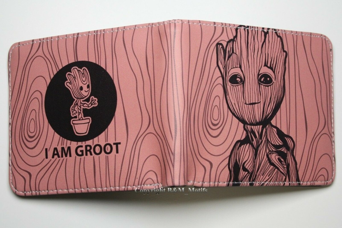 Marvel Comics Men Wallet Groot Guardians Of The Galaxy Cards Notes Coins MWAL0292