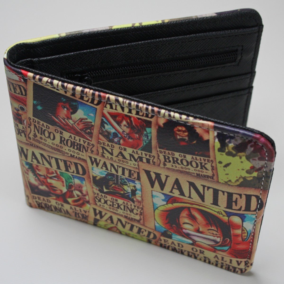 One Piece Luffy Bounty Men Wallet Anime Bifold Coins Cards Notes Holder MWAL0418