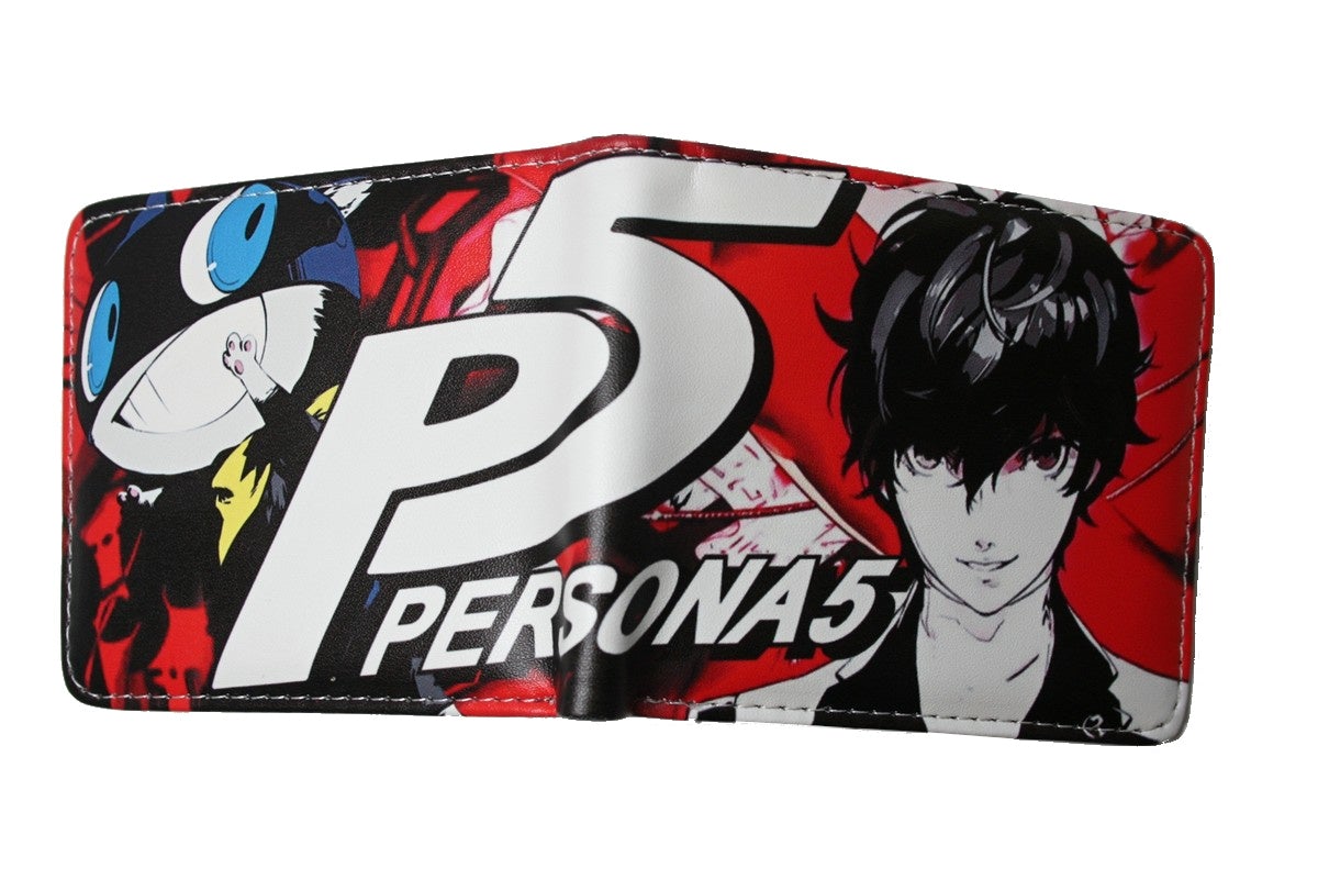 Persona 5 Game Men Wallet Faux Leather Coins Pocket Cards Notes Holder MWAL0479