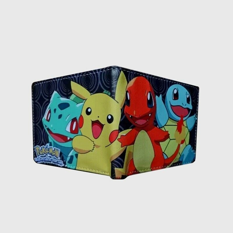 Pokemon Men Wallet Pikachu and Friends Nintendo Black Coins Cards Notes MWAL0504