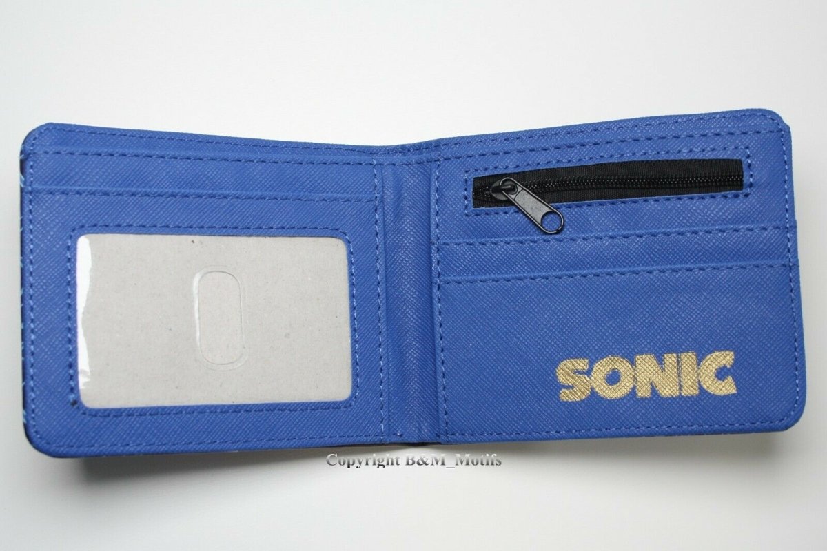 Sonic Wallet Hedgehog Bifold Men Blue Game Coins Cards Notes Holder MWAL0565