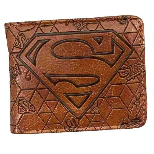 Superhero Men Wallet Brown Comics Coins MWAL0627