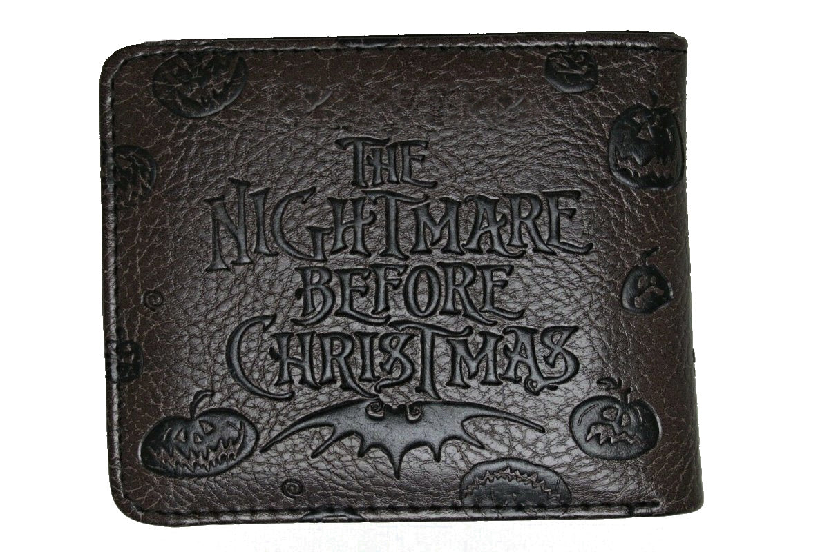 The Nightmare Before Christmas Men Wallet Brown Trifold Coins Cards Notes Holder MWAL0689