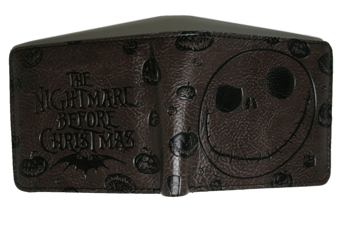 The Nightmare Before Christmas Men Wallet Brown Trifold Coins Cards Notes Holder MWAL0689