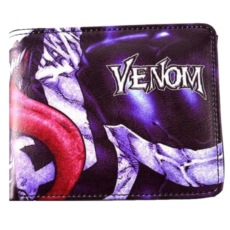 Venom Marvel Comics Black Wallet Leather Men Coins Cards Notes Photo MWAL0717