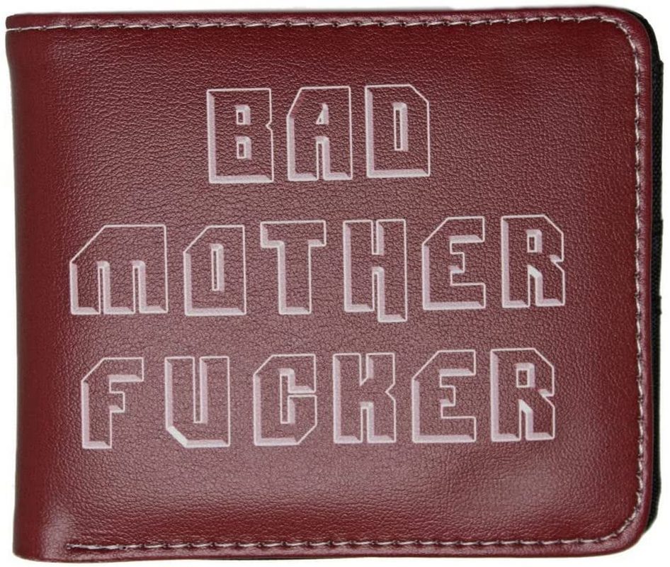 BAD MOTHER F***ER Finger Bifold Brown Men Wallet Coins Cards Notes-Clothes, Shoes & Accessories:Men:Men's Accessories:Wallets-Brian and Mary accessories