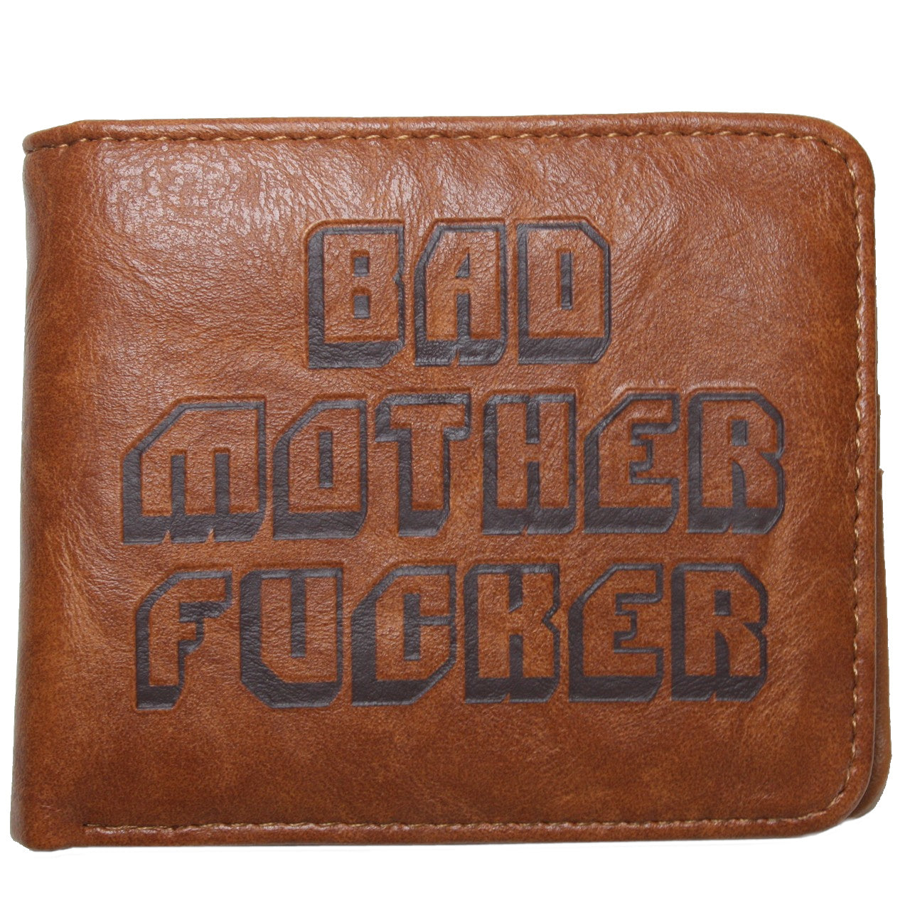 BAD MOTHER F***ER Trifold Brown Men Wallet Coins Cards Notes-Clothes, Shoes & Accessories:Men:Men's Accessories:Wallets-Brian and Mary accessories