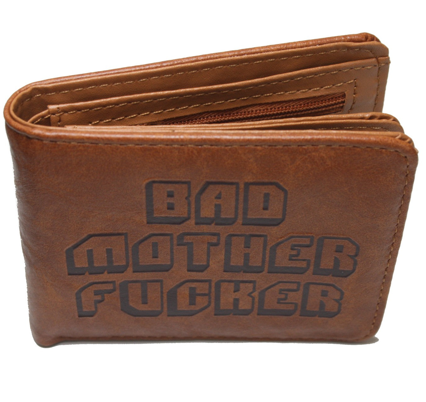 BAD MOTHER F***ER Trifold Brown Men Wallet Coins Cards Notes-Clothes, Shoes & Accessories:Men:Men's Accessories:Wallets-Brian and Mary accessories