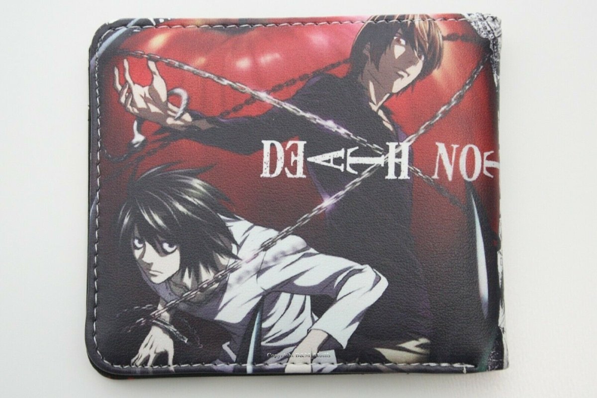 Wallet Death Note Japanese Anime Manga L Kira Bifold Cards Coins Men MWAL0821