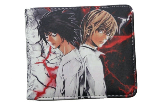 Wallet Death Note Japanese Anime Manga L Kira Bifold Cards Coins Men MWAL0821