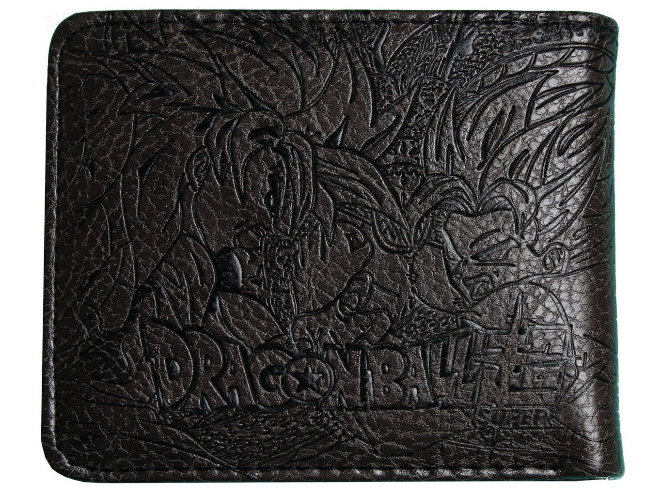 Dragon Ball Super Embossed Anime Goku Super Saiyan Men Wallet Dark Brown Coins Cards Notes-Clothes, Shoes & Accessories:Men:Men's Accessories:Wallets-Brian and Mary accessories