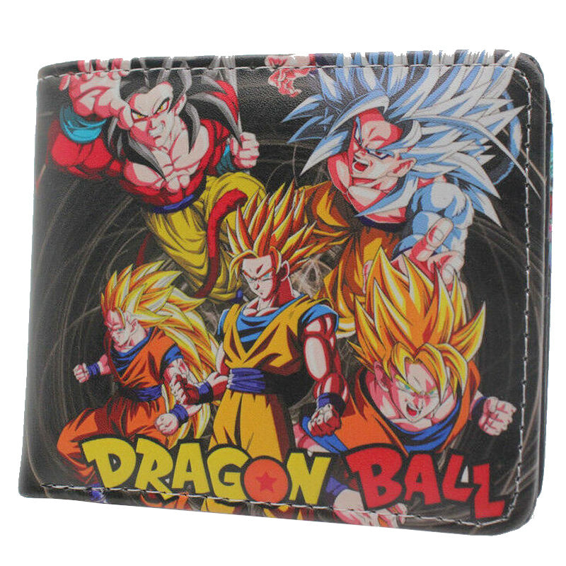 Dragon Ball Z Men Wallet Goku Super Saiyan Broly Anime Coins Cards Notes-#MWAL0116